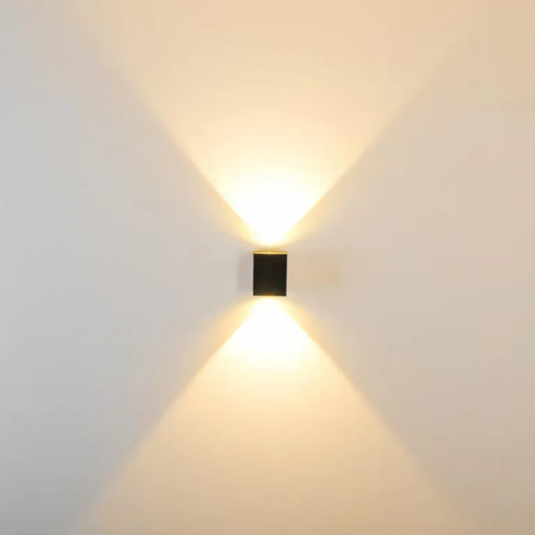 Applique murale d'extérieur Orsa LED Noir, 2 lumières