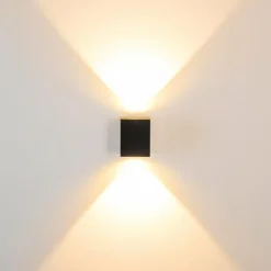 Applique murale d'extérieur Orsa LED Noir, 2 lumières