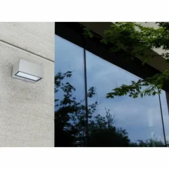 Applique murale d'extérieur Lutec GEMINI LED Gris, Argenté, 1 lumière