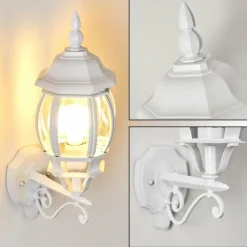 Applique murale d'extérieur Lentua Blanc, 1 lumière