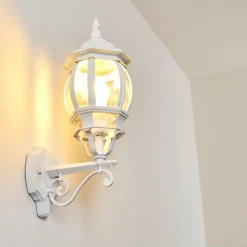 Applique murale d'extérieur Lentua Blanc, 1 lumière