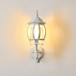 Applique murale d'extérieur Lentua Blanc, 1 lumière