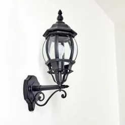 Applique murale d'extérieur Lentua Noir, 1 lumière