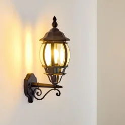 Applique murale d'extérieur Lentua Noir, 1 lumière