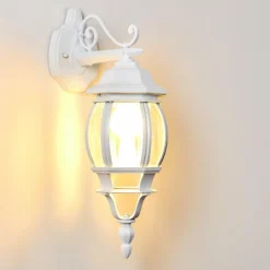 Applique murale d'extérieur Lentua Blanc, 1 lumière