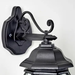 Applique murale d'extérieur Lentua Noir, 1 lumière