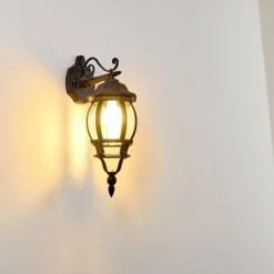Applique murale d'extérieur Lentua Noir, 1 lumière