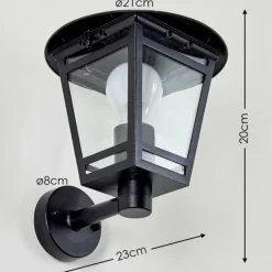 Applique murale d'extérieur Siera Noir, 1 lumière