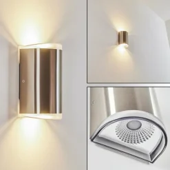 Applique murale d'extérieur Rumar LED Acier inoxydable, 1 lumière