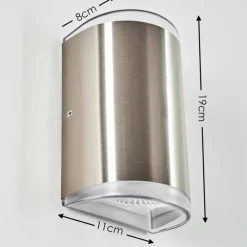 Applique murale d'extérieur Rumar LED Acier inoxydable, 1 lumière