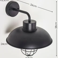 Applique murale d'extérieur Valto Noir, 1 lumière
