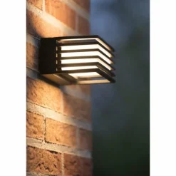 Applique murale d'extérieur Lucide MALTA-LED Noir, 1 lumière