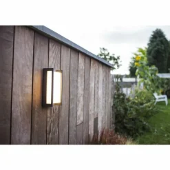 Applique murale d'extérieur Lutec Qubo LED Anthracite, 1 lumière