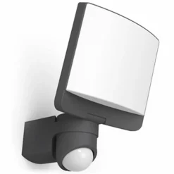 Applique murale d'extérieur Lutec Sunshine LED Anthracite, 1 lumière, Détecteur de mouvement