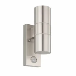 Applique murale d'extérieur Eglo RIGA LED Acier inoxydable, 2 lumières, Détecteur de mouvement