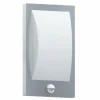 Applique murale d'extérieur Eglo VERRES Acier inoxydable, Blanc, 1 lumière, Détecteur de mouvement