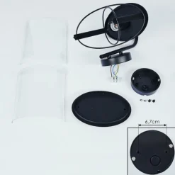 Applique murale d'extérieur Chamesol Noir, 1 lumière