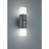 Applique murale d'extérieur Trio HOOSIC Anthracite, 2 lumières, Détecteur de mouvement