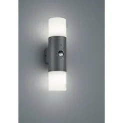 Applique murale d'extérieur Trio HOOSIC Anthracite, 2 lumières, Détecteur de mouvement