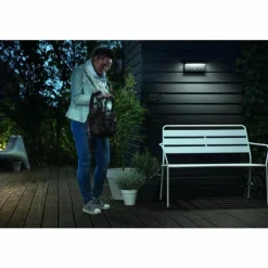 Applique murale d'extérieur Philips Bustan LED Anthracite, 2 lumières, Détecteur de mouvement