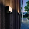 Applique murale d'extérieur Philips Macaw LED Noir, 1 lumière, Détecteur de mouvement