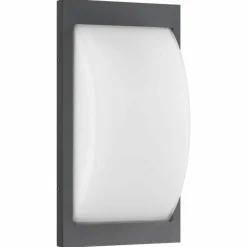 Applique murale d'extérieur LCD Emden LED Noir, 1 lumière, Détecteur de mouvement