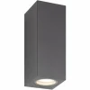 Applique murale d'extérieur LCD Suhl Gris, 2 lumières