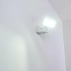 Applique murale d'extérieur Loit LED Blanc, 1 lumière, Détecteur de mouvement