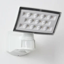 Applique murale d'extérieur Loit LED Blanc, 1 lumière, Détecteur de mouvement