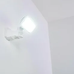 Applique murale d'extérieur Loit LED Blanc, 1 lumière, Détecteur de mouvement