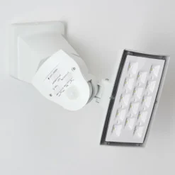 Applique murale d'extérieur Loit LED Blanc, 1 lumière, Détecteur de mouvement