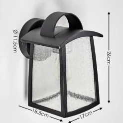 Applique murale d'extérieur Trosa Noir, 1 lumière