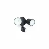 Applique murale d'extérieur Lutec SHRIMP LED Noir, 2 lumières, Détecteur de mouvement