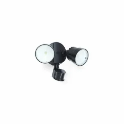 Applique murale d'extérieur Lutec SHRIMP LED Noir, 2 lumières, Détecteur de mouvement
