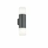 Applique murale d'extérieur Trio Leuchten HOOSIC Anthracite, 2 lumières