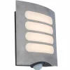 Applique murale d'extérieur Lutec FARELL LED Anthracite, 1 lumière, Détecteur de mouvement