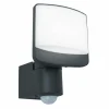 Applique murale d'extérieur Lutec SUNSHINE LED Anthracite, 1 lumière, Détecteur de mouvement