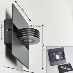 Applique murale d'extérieur Haslen LED Anthracite, 1 lumière