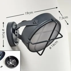 Applique murale d'extérieur Gotter LED Anthracite, 1 lumière
