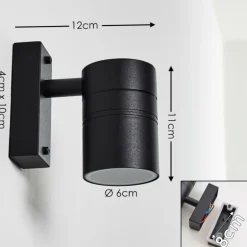 Applique murale d'extérieur Froslev LED Noir, 1 lumière