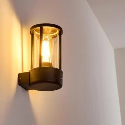 Applique murale d'extérieur Frederiks LED Noir, 1 lumière