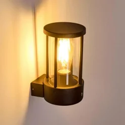 Applique murale d'extérieur Frederiks LED Noir, 1 lumière