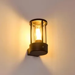 Applique murale d'extérieur Frederiks LED Noir, 1 lumière