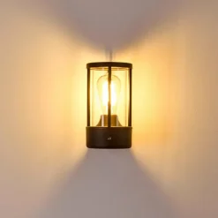 Applique murale d'extérieur Frederiks LED Noir, 1 lumière