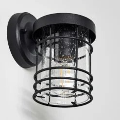 Applique murale d'extérieur Bjerndrup Noir, 1 lumière