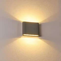 Applique murale d'extérieur Tinglev LED Gris, 2 lumières