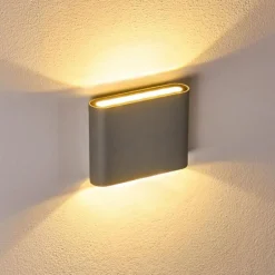 Applique murale d'extérieur Tinglev LED Gris, 2 lumières