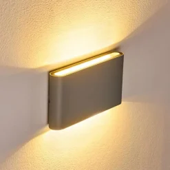 Applique murale d'extérieur Tinglev LED Gris, 2 lumières