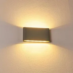 Applique murale d'extérieur Tinglev LED Gris, 2 lumières
