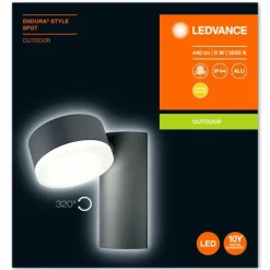 Applique murale d'extérieur LEDVANCE ENDURA Noir, 1 lumière